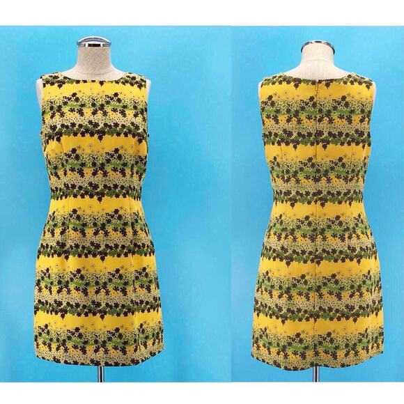 90s Guess yellow floral dress 1990s vintage - Picture 1 of 4